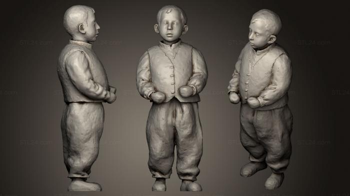 Статуэтки люди (Мальчик, STKH_0087) 3D модель для ЧПУ станка